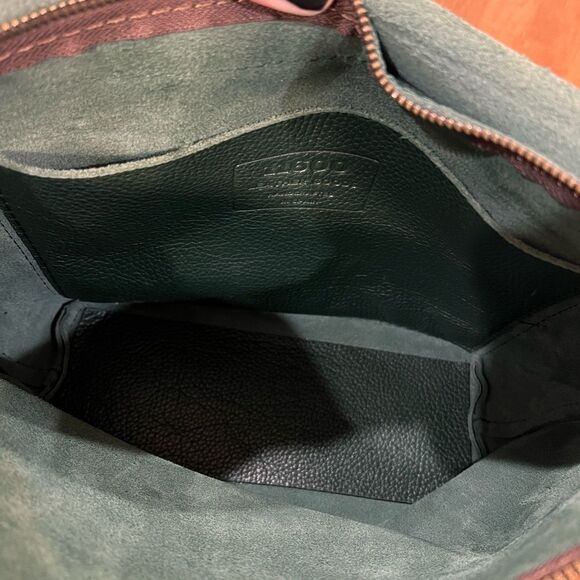 Calma 11 600 Full Grain Leather Crossbody Bag Dark Green Spain Large EUC - Picture 6 of 8